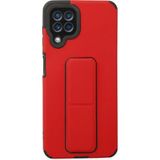 TKÇ Mey Ithalat® Samsung Galaxy A22 Kılıf Mega Standlı Silikon - Kırmızı