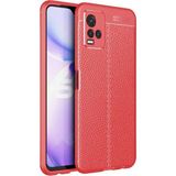 TKÇ Mey Ithalat® Vivo Y21S Kılıf Auto Focus Kapak - Kırmızı