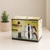 TKÇ Midi Boy Çelik Çaydanlık Seti - Kendinden Süzgeçli Renkli Bakalit Kulplu (0.5L/0.75L)