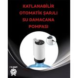 TKÇ Otomatik Şarjlı Damacana Pompası Ev Ofis Kamp Kullanım
