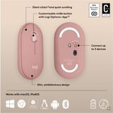 TKÇ Pebble 2 M350S Kablosuz Bluetooth Sessiz Optik Mouse Pembe 910-007014 - Beyaz