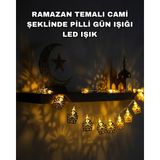 TKÇ Pilli Ramazan ve Bayram LED Işık Zinciri Cami Temalı Dekoratif