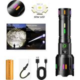 TKÇ PS-9885 Profesyonel Zoomlu 50W Şarjlı Powerbank Avcı Polis El Feneri
