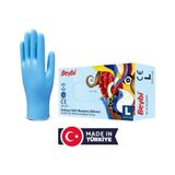 TKÇ Pudrasız Nitril Muayene Eldiveni - Large (Büyük Boy) - Renkli - Standart