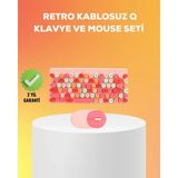 TKÇ Renkli Retro Tuş Takımlı Klavye – 3 Cihaz Bağlantısı, Medya Kısayol Tuşları