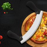 TKÇ Satır Kıyma Bıçağı - Yarım Ay Modeli - Sebze Doğrama Satırı - Pizza Dilimleme Bıçağı - - Çok Renkli - 1