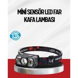 TKÇ Sensörlü LED Kafa Lambası Kırmızı Beyaz Işık Ayarlanabilir - Altın