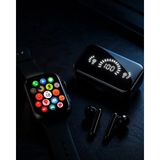 TKÇ Şık Tasarımlı Akıllı Saat ve Bluetooth Kulaklık Seti Suya Dayanıklı ve Çok Fonksiyonlu