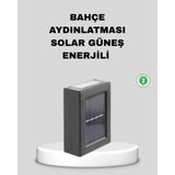 TKÇ Solar Dış Mekan Aplik Su Geçirmez Dayanıklı LED Aydınlatmalı