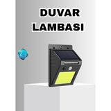 TKÇ Solar Güçlü LED Dış Mekan Lambası – Güneş Enerjisiyle Şarj Olan Sensörlü Bahçe Işığ