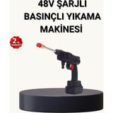 TKÇ Taşınabilir Basınçlı Yıkama Makinesi – 5m Hortumlu Köpük Şişeli 48V Güçlü