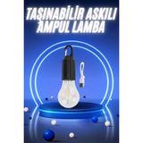 TKÇ Taşınabilir Şarjlı LED Ampul Askılı Lamba Kamp Bahçe Lambası - Renkli
