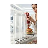 TKÇ Tkcls- 2'li Sos Şişesi, Ketçap Mayonez Hardal ve Zeytinyağı Şişesi Seti - 1000 ml Sızdırmaz