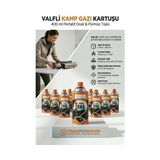 TKÇ Tkcls- 9 Adet Valfli Kamp Gazı Kartuşu 400 ml - Portatif Ocak & Pürmüz Tüpü 723214