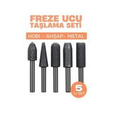 TKÇ Tkcls- Freze Ucu Taşlama Seti Profesyonel Çelik Rotary Burr Seti 5'li Metal Işleme Uçları 722 - 1 - Renkli