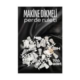 TKÇ Tkcls- Makine Dikmeli Perde Düğmesi Perde Ruleti Perde Düğmesi 196 Adet 721325 - Çok Renkli