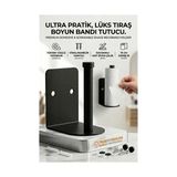 TKÇ Tkcls- Mat Siyah Metal Berber Boyun Kağıdı Tutucu Askısı (Yapışkanlı & Vidalı) 723023