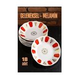 TKÇ Tkcls- Melamin Çay Tabağı 18 Adet Geleneksel Türk Çay Bardağı Altlığı 721659