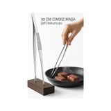 TKÇ Tkcls- Paslanmaz Çelik Şef Cımbızı 30 cm – Mutfak Maşası Kızartma Maşası