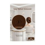 TKÇ Tkcls- Profesyonel 10 Metre Kesilebilir Saç Topuz Süngeri - Kuaför Tipi Esnek Form Verici Kahve