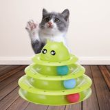 TKÇ Tower Of Tracks Eğlenceli Üç Katlı Kedi Oyuncağı Seti Kedi Oyunu (5492) - Çok Renkli