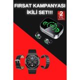TKÇ Tws Bluetooth Kulaklık ve Akıllı Saat Uyku Takibi Nabız Ölçer Uzun Pil Ömrü