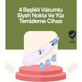 TKÇ USB Destekli 4 Başlıklı Siyah Nokta Vakum Cihazı – Gözenek Temizleyici ve Cilt Yenileyici Bak