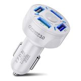 TKÇ Uslion Qc3.0 4- Port Çıkışlı Çoklu USB Araç Şarjı Şarj ALETI-(5775) - Siyah
