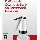 TKÇ Uzun Şarj Süreli Su Pompası | Tek Tuşla Başlat/durdur | Cam Damacana Uyumlu | Enerji Tasarruflu