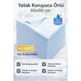 TKÇ Yatak Koruyucu Örtü 60X90 cm 60 Adet Tek Kullanımlık Sıvı Geçirmez Hasta Altı Bezi - Beyaz - 2