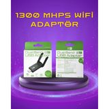 TKÇ Yüksek Hızlı 1200 Mbps Çift Bant USB Wifi Adaptör – Güçlü Sinyal, Geniş Uyumluluk - Renkli