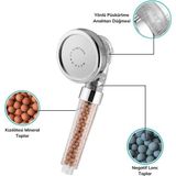 Tkçyt %50 Su Tasarruflu ve Arıtmalı Doğal Taşlı Banyo El Duş Başlığı