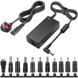 Tkdy 24V 2.5A Ac Dc Adaptör 60W Güç Kaynağı, LED Şerit Işığı, 3D Yazıcı, LCD Monitör, 5.5 x 2.5 mm ve 11 Pcs Dc Konnektörlü, 24 Volt 0-2500MA Cihazlarla Uyumlu - 0-Bordo - 5,5 x 2,5 mm