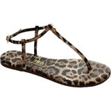 Tkees Kadın Leopar Parmak Arası Sandalet - Bej - Leopar
