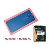 Tkgz Huawei Mate 20 Lite Arka Pil Batarya Kapağı + PİL (LENSLİ CAM) MAVİ