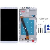 Tkgz - Huawei Uyumlu Mate 10 Lite Lcd Ekran Dokunmatik -A- Kalite Çıtalı Beyaz + Tamir Seti