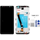 Tkgz - Huawei Uyumlu Mate 10 Lite Lcd Ekran Dokunmatik -A- Kalite Çıtalı Siyah + Tamir Seti