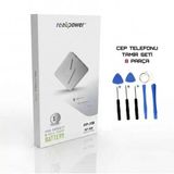 Tkgz İPhone 14 Pro Max İle Uyumlu Pil Batarya Realpower Güçlendirlmiş Uzun Pil Süresi + Tamir Kiti