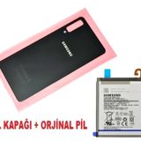 Tkgz Samsung Galaxy A7 A750 Arka Pil Batarya Kapağı + PİL (CAM) SİYAH