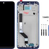 Tkgz - Xiaomi Redmi Note 7 Lcd Ekran Dokunmatik -A- Kalite Çıtalı Mavi + Tamir Seti