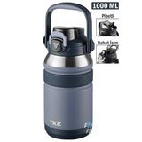 TKK 1000 ML Profesyonel Kamp Matarası/Çelik Termos Çift Kullanım Pipetli/Rahat İçim 12/24 Yalıtım -20311000