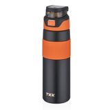 TKK 600ml Pipetsiz Çift Yalıtımlı Paslanmaz Çelik Termos Matara 6 Saat Sıcak/Soğuk (Siyah)