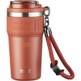 Tkk 630ML Pipetli/pipetsiz Kullanım Askılı Paslanmaz Çelik Termos Kahve Mug Matara - Çok Renkli