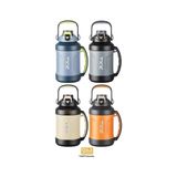 Tkk Boy 1650ML Pipetli/pipetsiz Kullanım Askılı Paslanmaz Çelik Termos Matara (Mavi) - 1650 ml