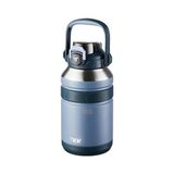 TKK Büyük Boy 1000ml Pipetli/Pipetsiz Kullanım Askılı Paslanmaz Çelik Termos Matara (Lacivert)