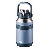 TKK Mega Boy 1500ml Pipetli/Pipetsiz Kullanım Askılı Paslanmaz Çelik Termos Matara (Lacivert)
