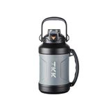 TKK Mega Boy 1650ml Pipetli/Pipetsiz Kullanım Askılı Paslanmaz Çelik Termos Matara (Siyah)