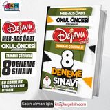 TKM Akademi Meb-Ags Okul Öncesi Öabt Dejavu Serisi Tamamı Çözümlü 8 Deneme Sınavı Mesleki Hazırlık Kitabı