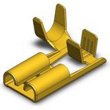 Tks Eğri Tırnaksız 6,3 mm Dişi Fiş-Terminal-Kablo Ucu SF1D 25 Adet - Sarı