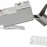 Tkz Lunatic 2942 Cat7 RJ45 METAL Ethernet Konnektörü Jack CAT7 U/FTP & S/FTP ve CAT6A S/FTP & U/FTP tipi Uyumludur (10)